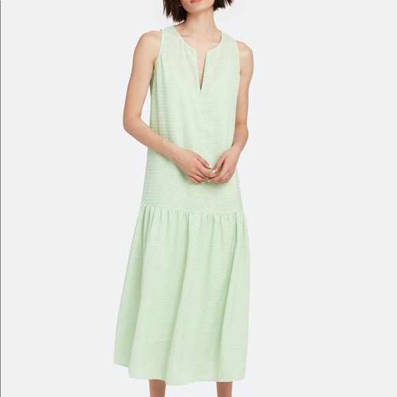Norr Karla full length light green sleeveless drop waist dress - Picture 6 of 12